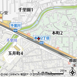 株式会社興津商店　豊中営業所周辺の地図
