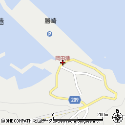 岡田港周辺の地図