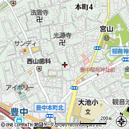 大阪府豊中市本町3丁目15周辺の地図