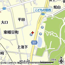 愛知県西尾市東幡豆町上神田周辺の地図