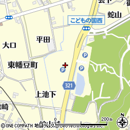 愛知県西尾市東幡豆町（上神田）周辺の地図