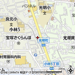 ａｐｏｌｌｏｓｔａｔｉｏｎ宝塚小林ＳＳ周辺の地図