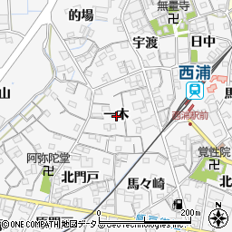 愛知県蒲郡市西浦町一木周辺の地図