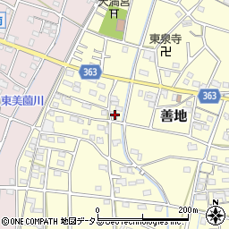 静岡県浜松市浜名区善地184周辺の地図