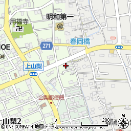 静岡県袋井市上山梨654周辺の地図
