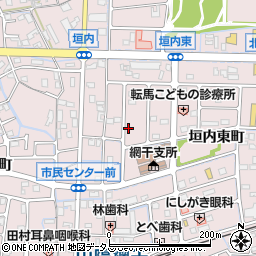 兵庫県姫路市網干区垣内中町周辺の地図
