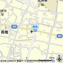 静岡県浜松市浜名区善地389周辺の地図