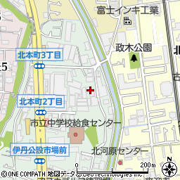 兵庫県伊丹市北本町3丁目110周辺の地図