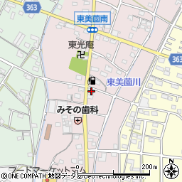静岡県浜松市浜名区東美薗77周辺の地図