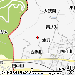 愛知県蒲郡市西浦町柳沢周辺の地図