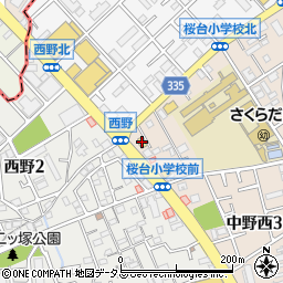 太鼓亭伊丹中野店周辺の地図