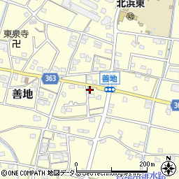 静岡県浜松市浜名区善地397周辺の地図
