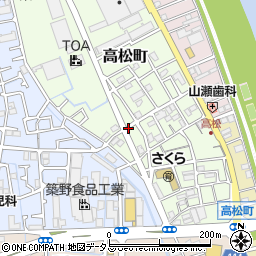 リパーク宝塚高松町第２駐車場周辺の地図