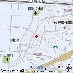 兵庫県高砂市阿弥陀町南池247周辺の地図
