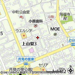 静岡県袋井市上山梨3丁目10周辺の地図