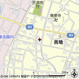 静岡県浜松市浜名区善地491-5周辺の地図