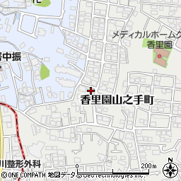 大阪府枚方市香里園山之手町12-1周辺の地図