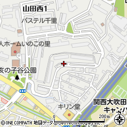 千里山田Ｄ住宅・管理組合事務所周辺の地図