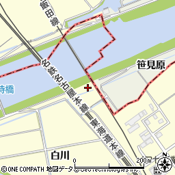 愛知県豊橋市下五井町笹見原周辺の地図