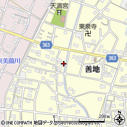 静岡県浜松市浜名区善地491-1周辺の地図