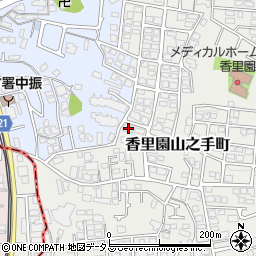 大阪府枚方市香里園山之手町12-32周辺の地図