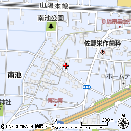 兵庫県高砂市阿弥陀町南池337-1周辺の地図
