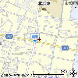 静岡県浜松市浜名区善地230周辺の地図