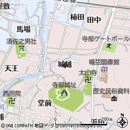 愛知県西尾市寺部町城越周辺の地図