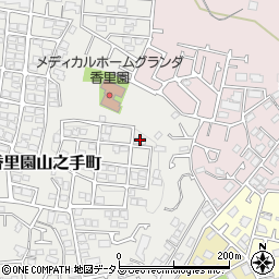 大阪府枚方市香里園山之手町52-10周辺の地図