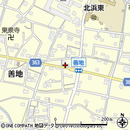 静岡県浜松市浜名区善地220周辺の地図