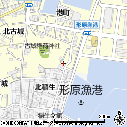 愛知県蒲郡市形原町東古城21周辺の地図