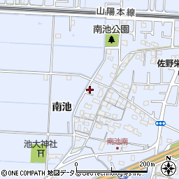 兵庫県高砂市阿弥陀町南池35周辺の地図