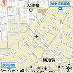 静岡県浜松市浜名区横須賀1289-17周辺の地図