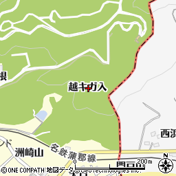 愛知県西尾市東幡豆町越キガ入周辺の地図