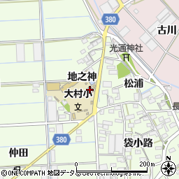 豊橋市役所　大村校区市民館周辺の地図
