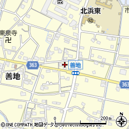 静岡県浜松市浜名区善地221周辺の地図