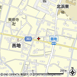 静岡県浜松市浜名区善地215周辺の地図