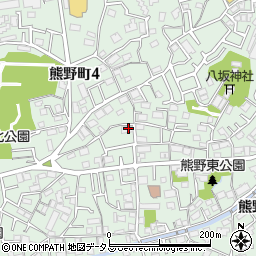 大阪府豊中市熊野町周辺の地図