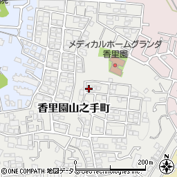 大阪府枚方市香里園山之手町38-14周辺の地図