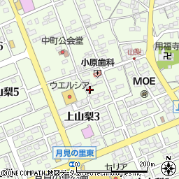 静岡県袋井市上山梨周辺の地図