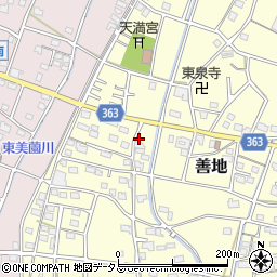 静岡県浜松市浜名区善地493周辺の地図