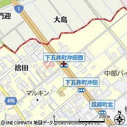 下五井町沖田西周辺の地図