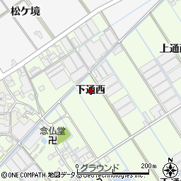 愛知県西尾市一色町千間下通西周辺の地図