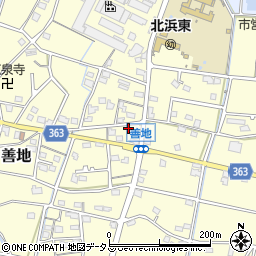 静岡県浜松市浜名区善地224周辺の地図