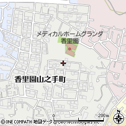 大阪府枚方市香里園山之手町37-8周辺の地図