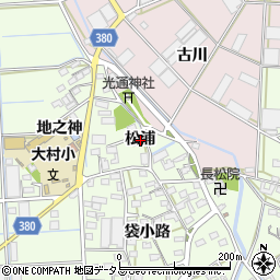 愛知県豊橋市大村町松浦周辺の地図