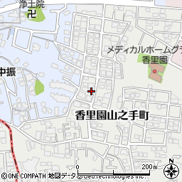 大阪府枚方市香里園山之手町15-5周辺の地図