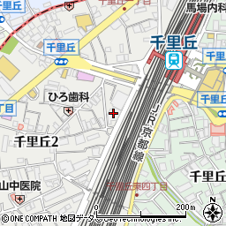 千里丘駅西自転車駐車場周辺の地図