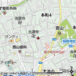 リパーク豊中本町第７駐車場周辺の地図