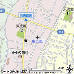 静岡県浜松市浜名区東美薗87周辺の地図